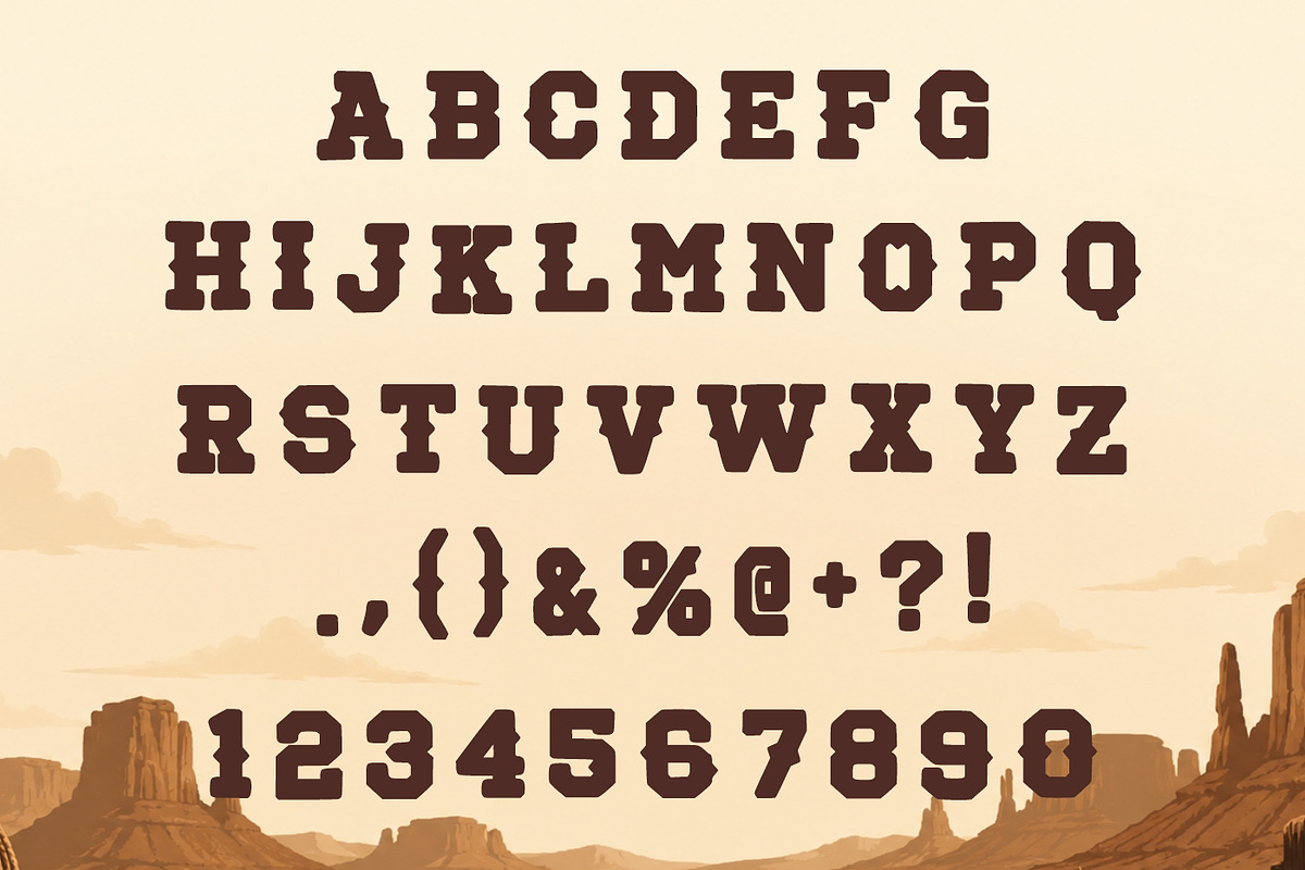 Cowboy Font, a Slab Serif Font by Fourteen Letter (Photo 4 of 4)