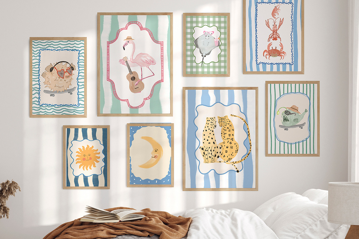 Nursery Wall Art Prints Bundle, a Background Graphic by Artemsky (Photo 15 of 19)