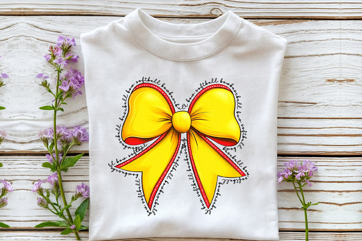 Baseball Softball Coquette Bow Png, an Illustration by Libby Wishes (Photo 2 of 5)