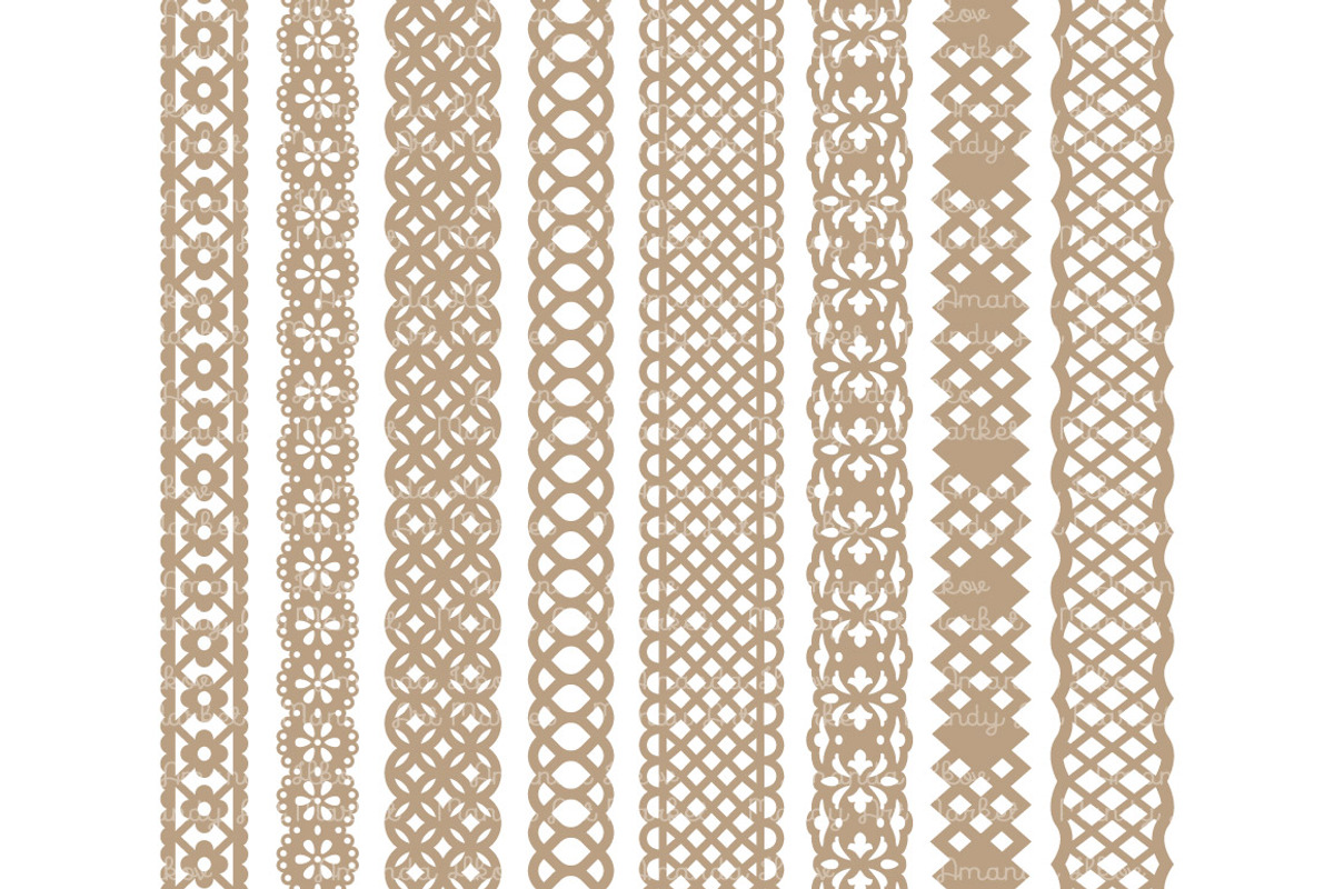 Champagne Vector Lace Borders, an Illustration by Amanda Ilkov (Photo 2 of 5)
