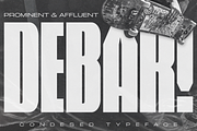 Debar - Display Font, a Sans Serif Font by Prominent & Affluent (Thumbnail 1 of 13)