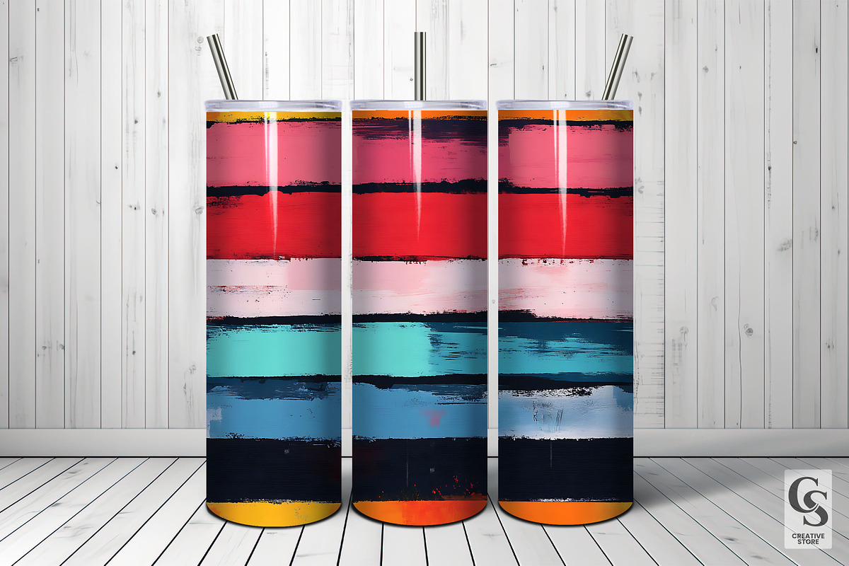 Colorful Painted Stripes Pattern, a Pattern Graphic by Creative Store (Photo 5 of 5)
