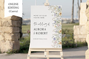 Wildflower Wedding Welcome Sign Boho, an Invitation Template by PawGraphic (Thumbnail 1 of 8)