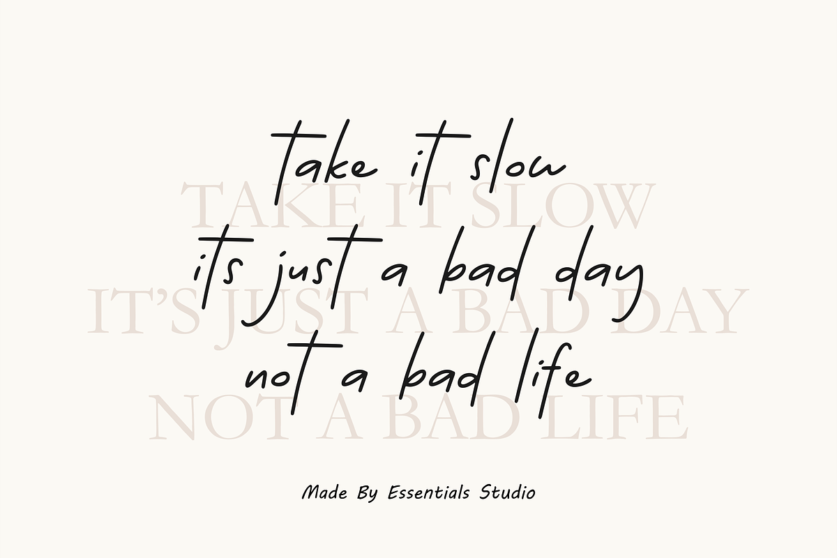 Essentials Handwriting, a Font by Essentials Studio (Photo 4 of 8)