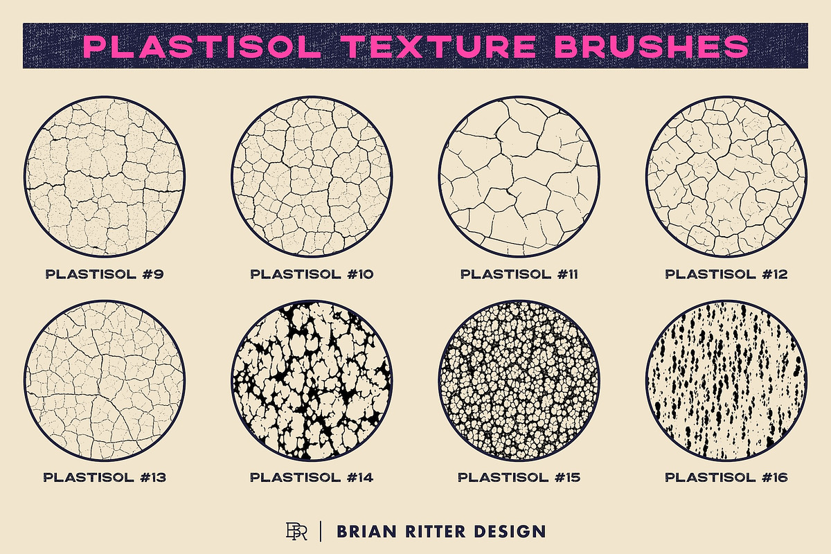 Plastisol Texture Brushes, a Brush Add-On by Brian Ritter Design (Photo 5 of 6)