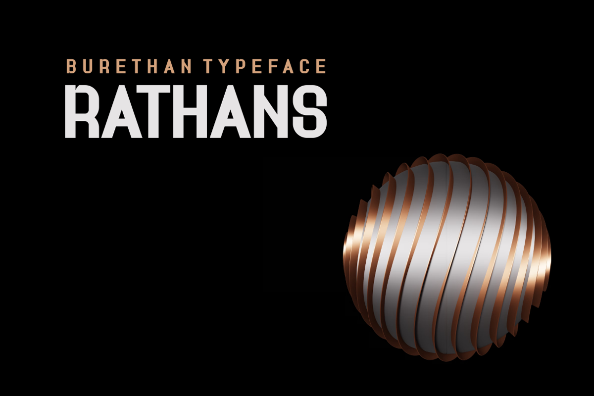 Burethan - Font, a Sans Serif Font by artchiles_design (Photo 2 of 5)
