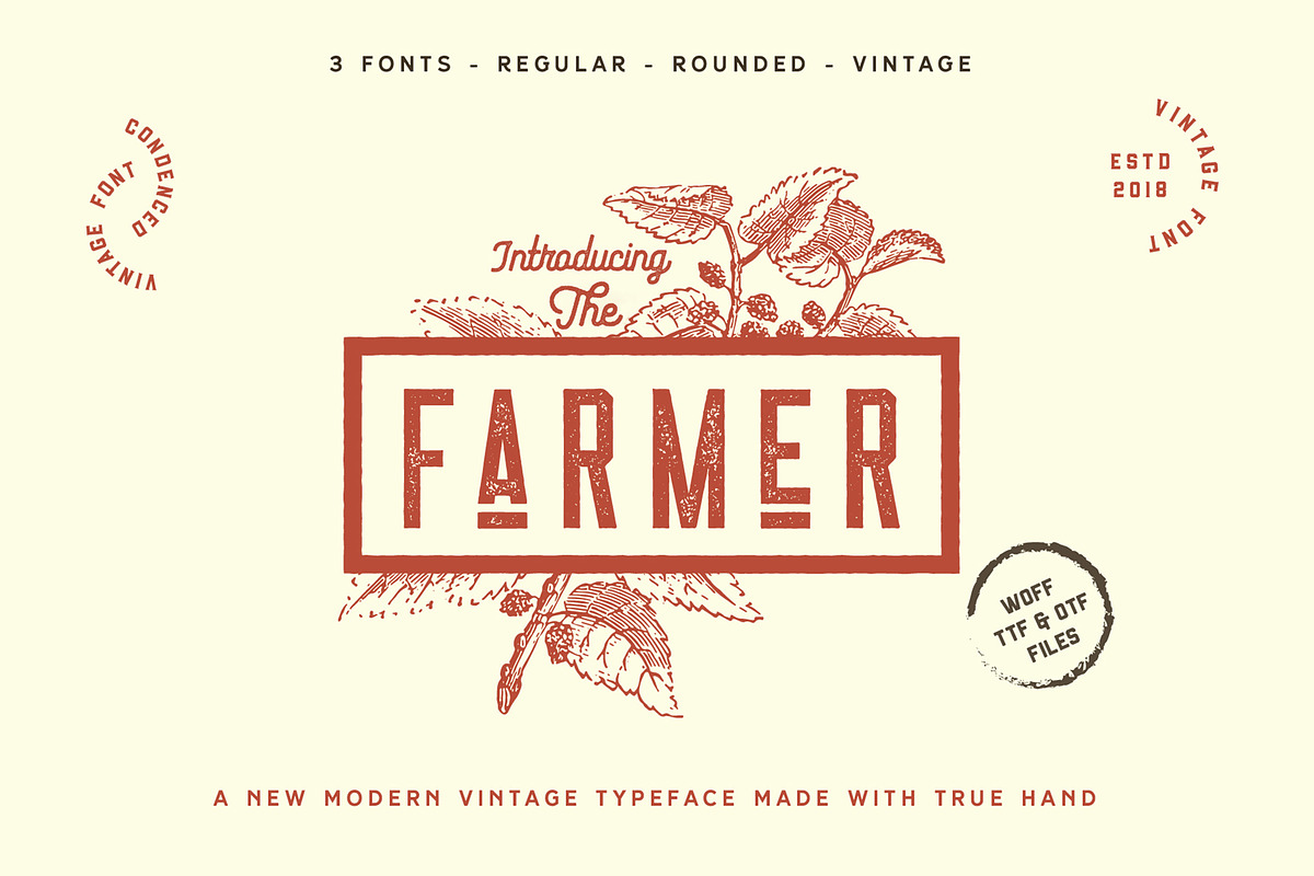 The Farmer Font - Condensed Typeface