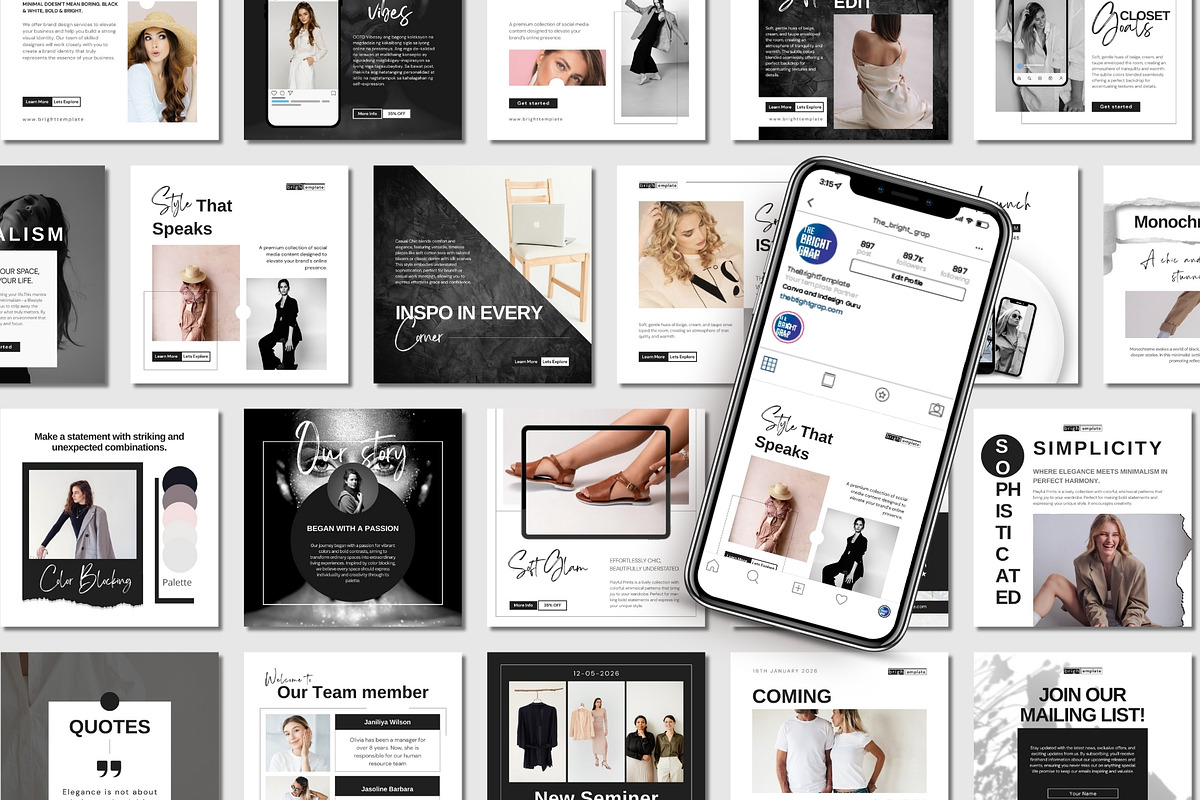 150 Animated Canva Social Media Pack, a Social Media Template by TheBrightGrap (Photo 6 of 12)