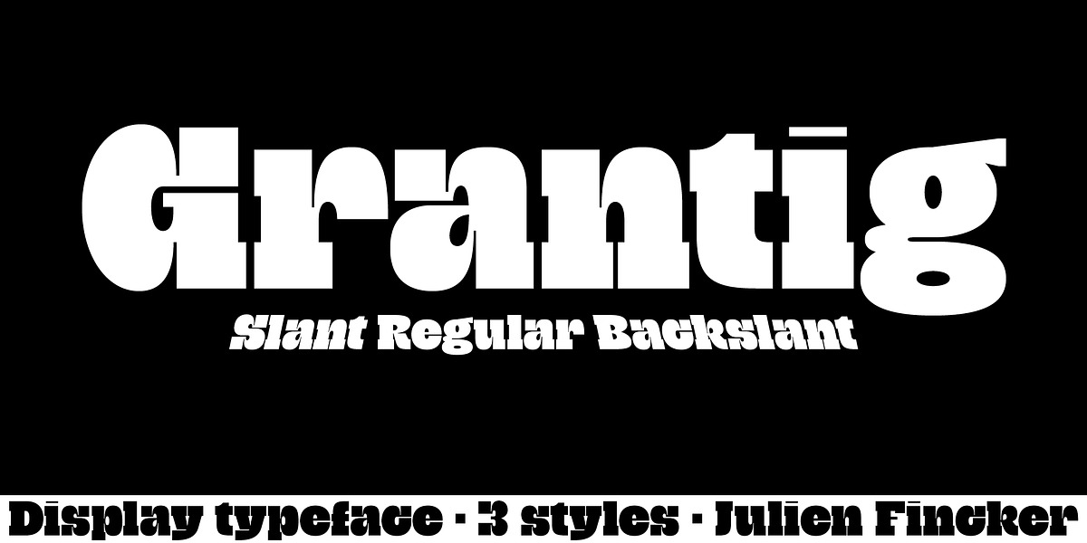 Grantig, a Slab Serif Font by Julien Fincker (Photo 1 of 12)