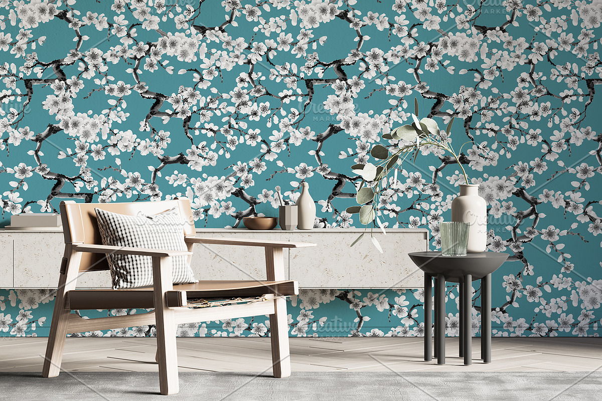 Cherry Blossom (Seamless Patterns), a Pattern Graphic by Sveta Aho (Photo 5 of 5)