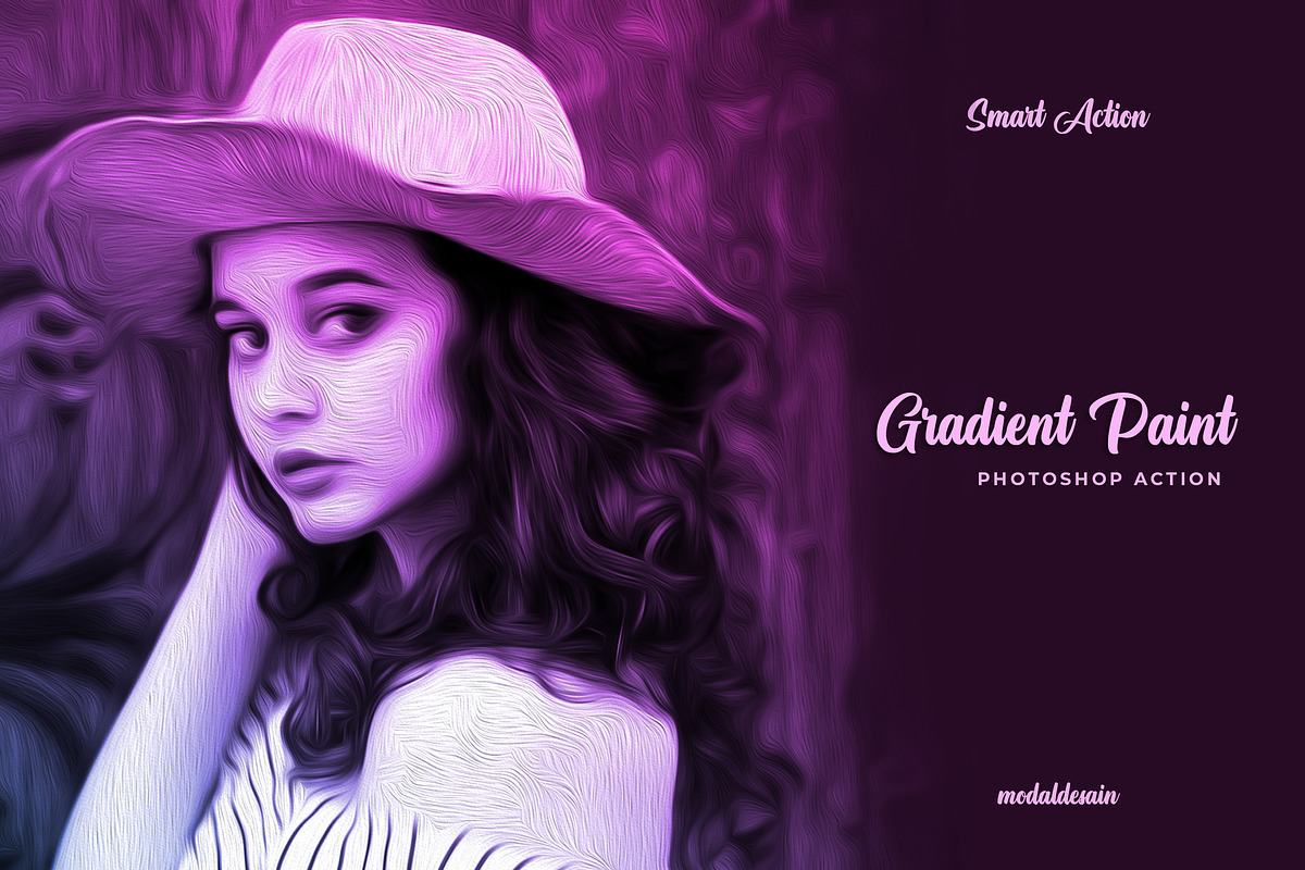 Gradient Oil Paint - PS Action, an Action Add-On by Artlogs x Modaldesain (Photo 1 of 3)