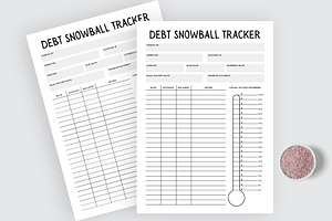 Canva DEBT Snowball Tracker