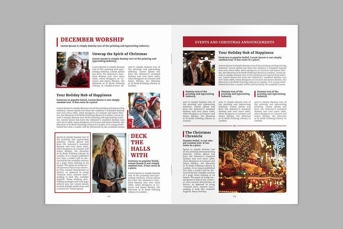 Christmas Newsletter Template, a Stationery Template by Design Zone (Photo 3 of 7)