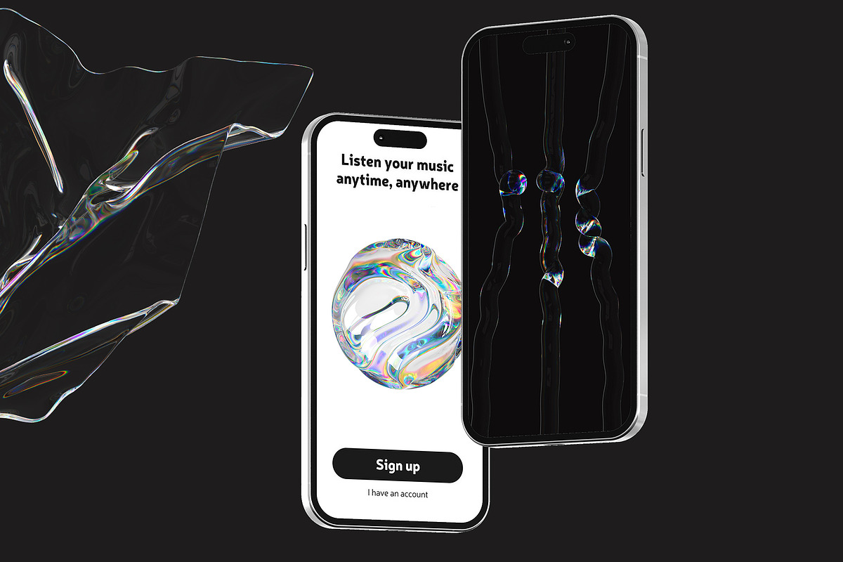 3D Dispersion Glass Shapes Vol2, a Graphic by LarysaZabrotskaya (Photo 15 of 16)