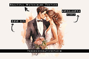 Watercolor Bride & Groom PNG Clipart, a Person Illustration by Geniecreativestudio (Thumbnail 3 of 9)
