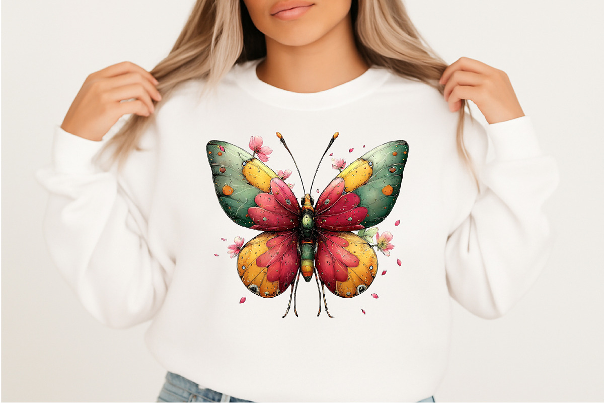 Whimsical Spring Butterfly Clipart, an Illustration by Craft Nest (Photo 7 of 11)