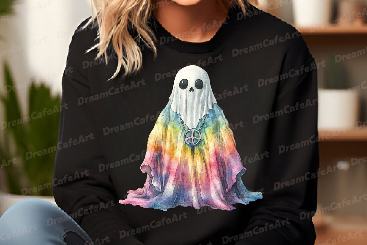 Groovy Retro Halloween Clipart, an Illustration by DreamCafeArt (Photo 5 of 7)