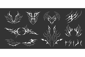 A set of abstract patterns in neo, an Object Illustration by Sabelskaya