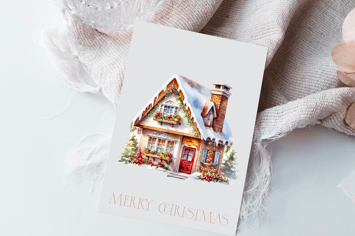 Christmas fair watercolor clipart, a Decorative Illustration by Hello My Print (Photo 3 of 10)