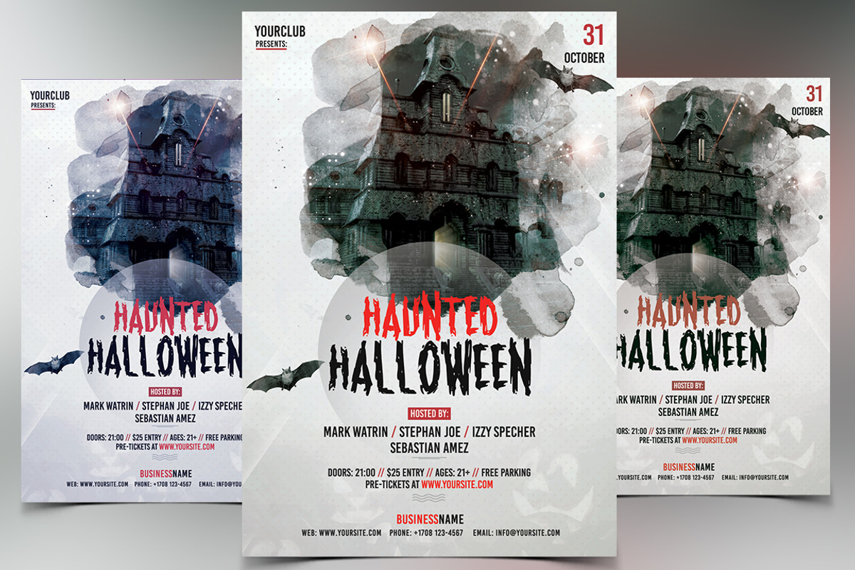 Haunted Halloween - PSD Flyer, a Flyer Template by PixelsDesign