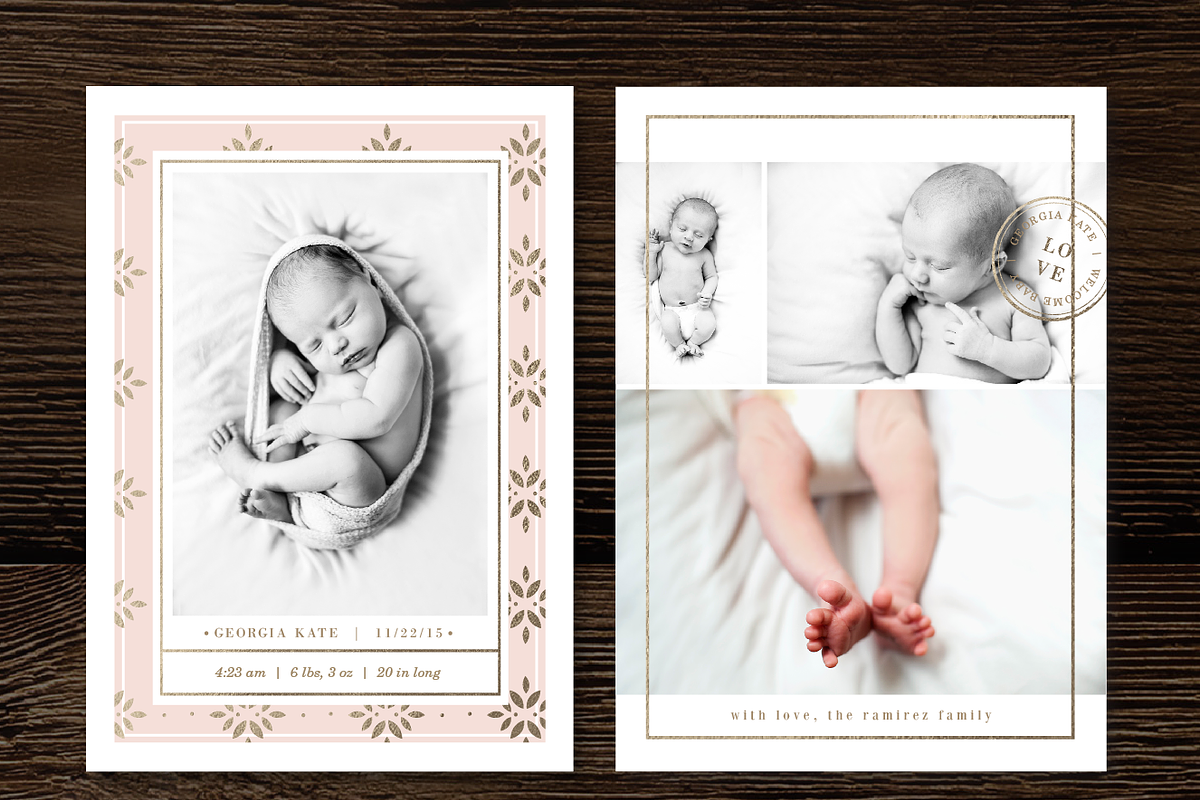Baby Announcement Template, a Flyer Template by roselindoco (Photo 1 of 3)