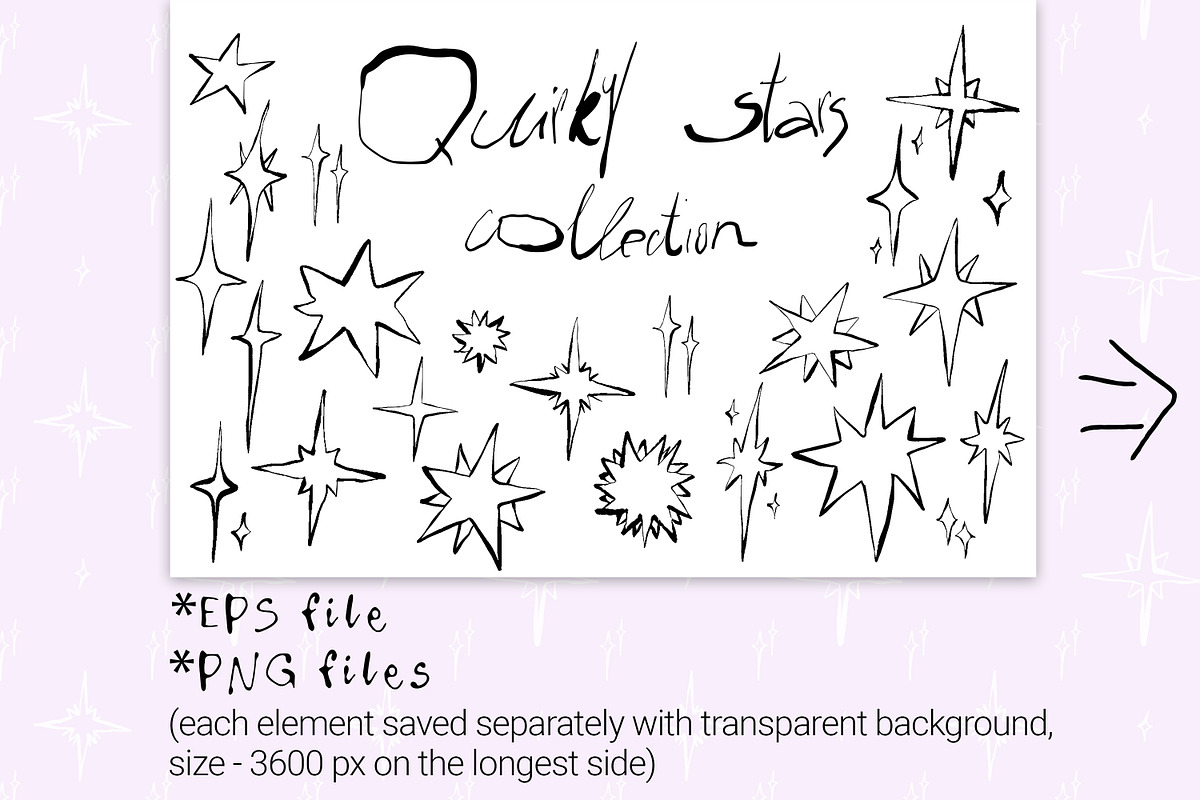 Quirky stars collection, an Object Graphic by SweetRenieDesigns (Photo 2 of 3)