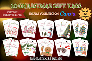 10 Christmas gift tags - Canva, a Print Template by Adalin Shop (Thumbnail 1 of 9)