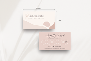 Esthetician Loyalty Card Template