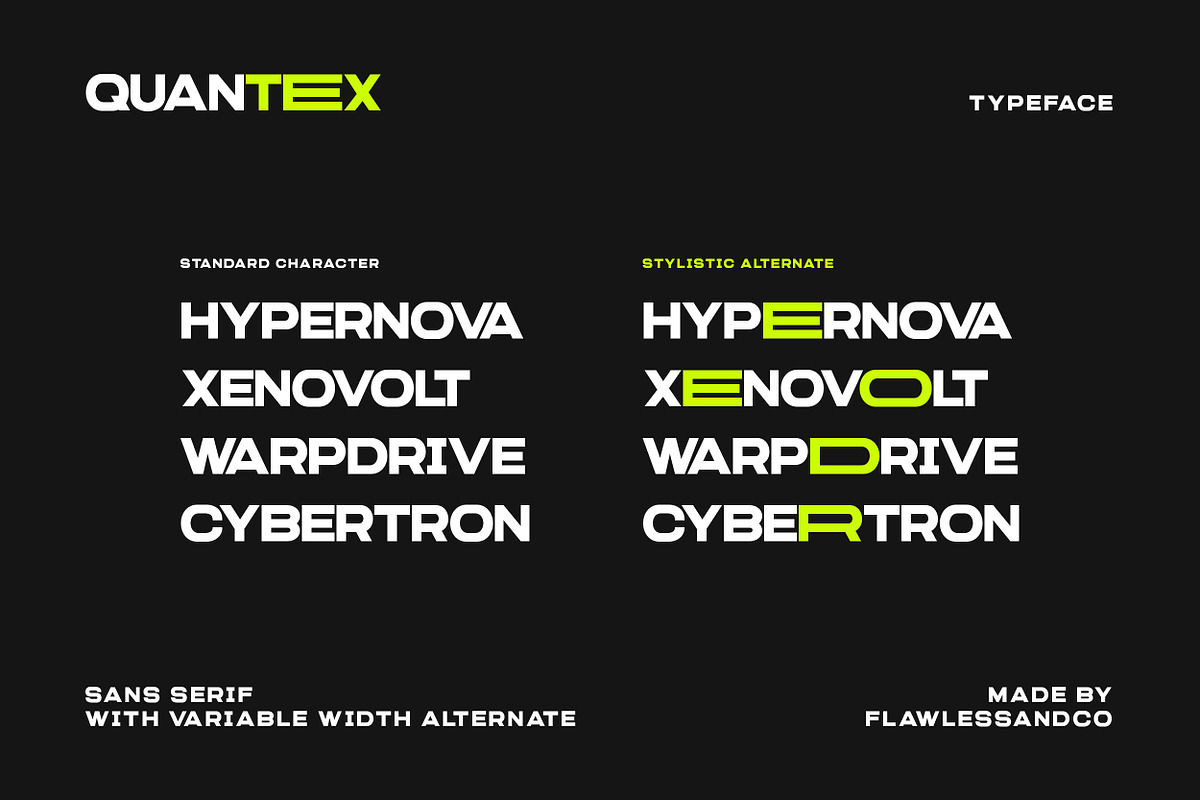 Quantex - Futuristic Font, a Sans Serif Font by Flawless And Co (Photo 7 of 10)