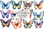 Watercolor Spring Butterfly Clipart, an Illustration by Daily.Designs (Thumbnail 1 of 5)