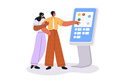 People use ordering kiosks set, a Technology Illustration by Good Studio (Thumbnail 7 of 9)