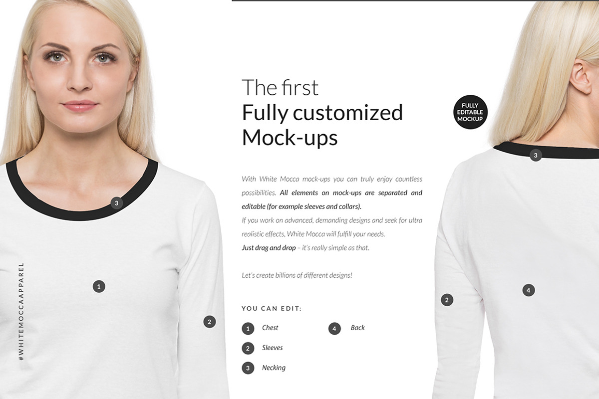 Women Longsleeve Mock-ups Set DEMO, a Books & Magazine Mockup by Apparel_Mockups (Photo 5 of 23)