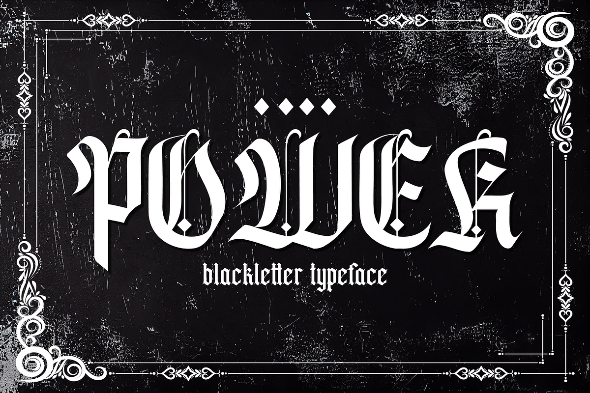 Power Blackletter Font, a Blackletter Font by 177Studio (Photo 7 of 8)