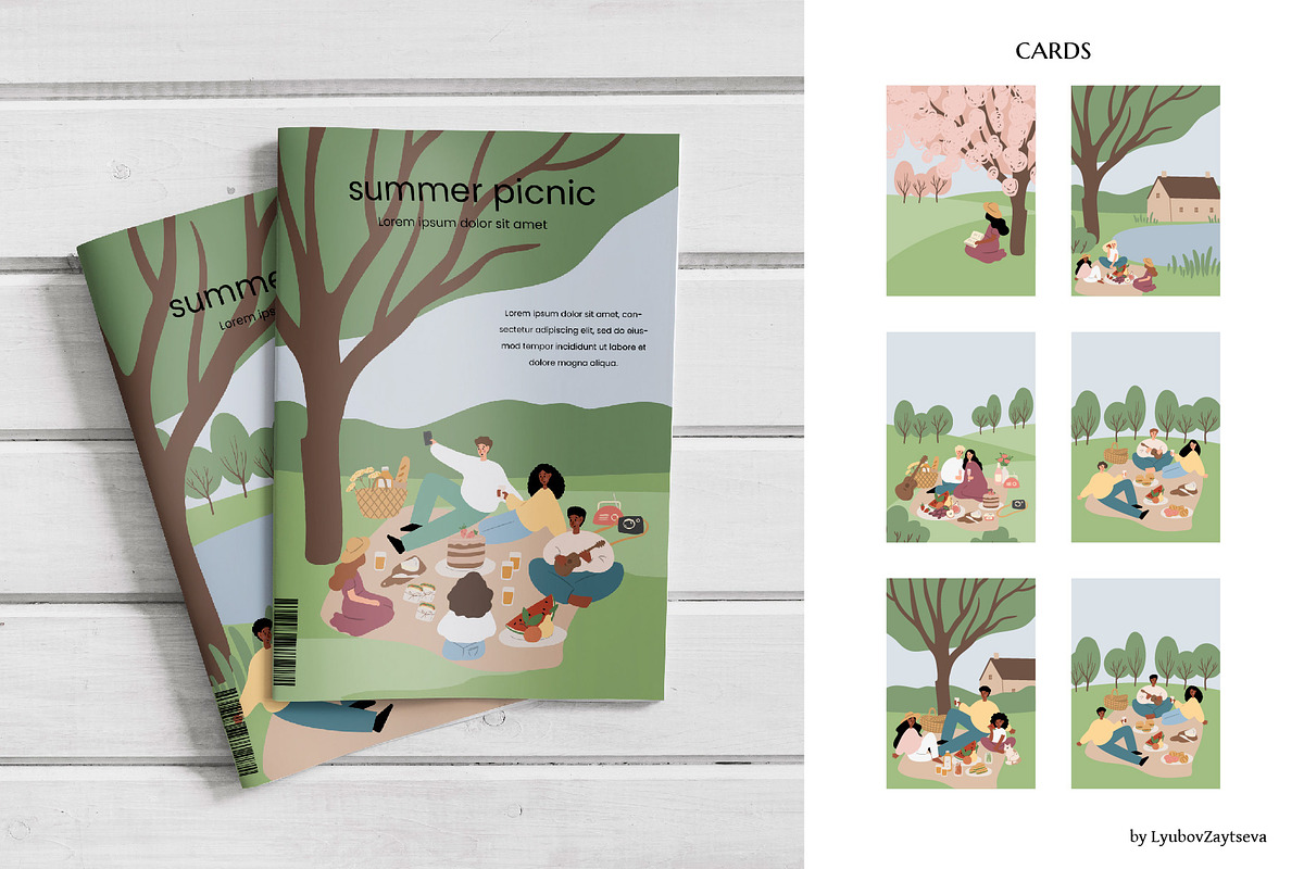 Summer picnic clipart | svg, png, ai, a Person Illustration by LyubovZaytseva (Photo 7 of 14)