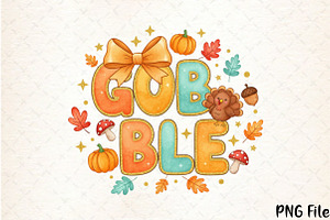 Coquette Turkey Thanksgiving Png, a Seasonal Illustration by YA Design