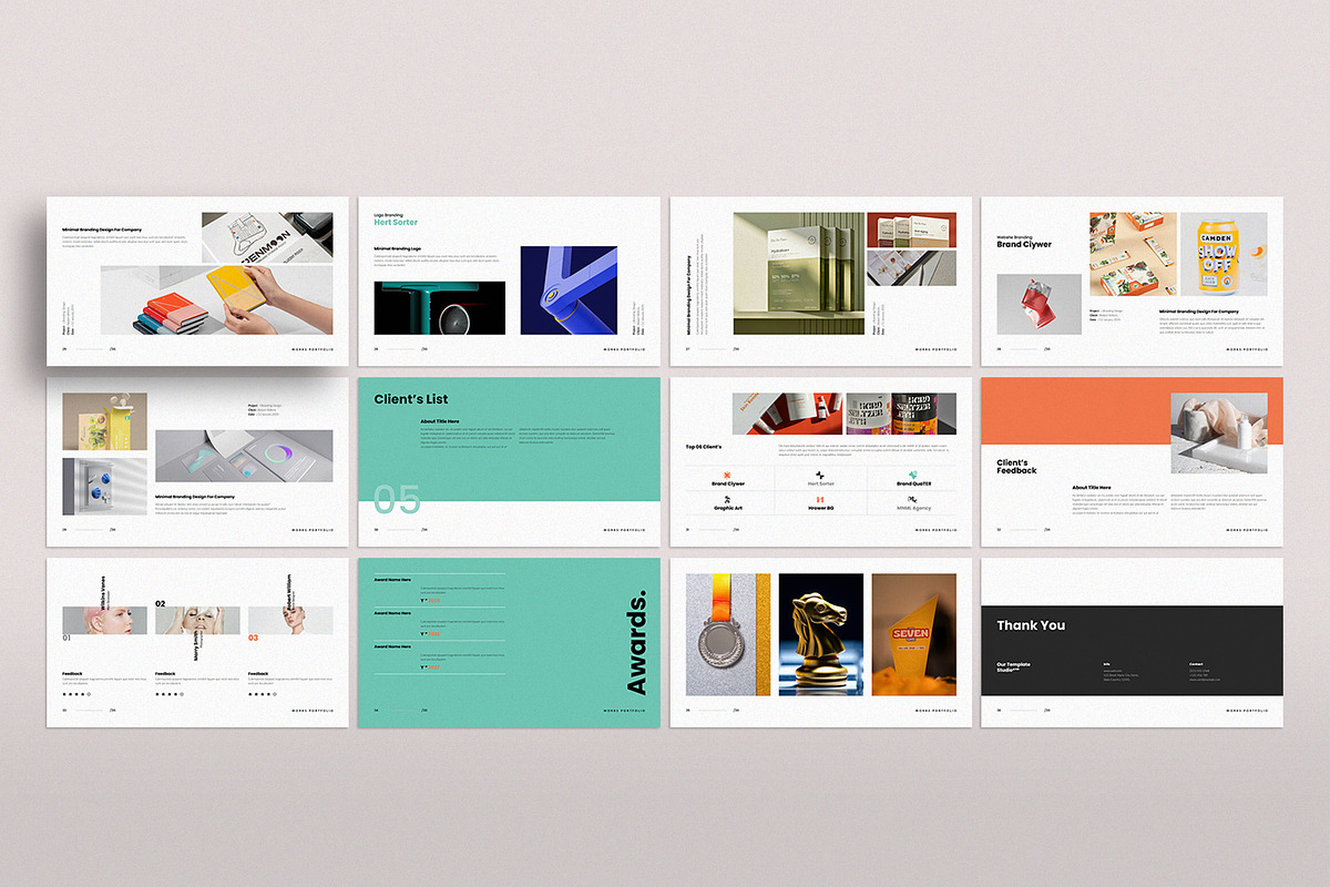 Portfolio Template InDesig & Canva, a Presentation Template by TemplateFolio-Shop (Photo 13 of 14)