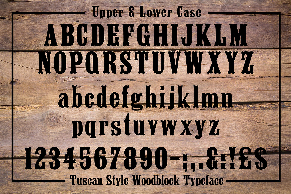Tulyar Woodblock Font preview 3