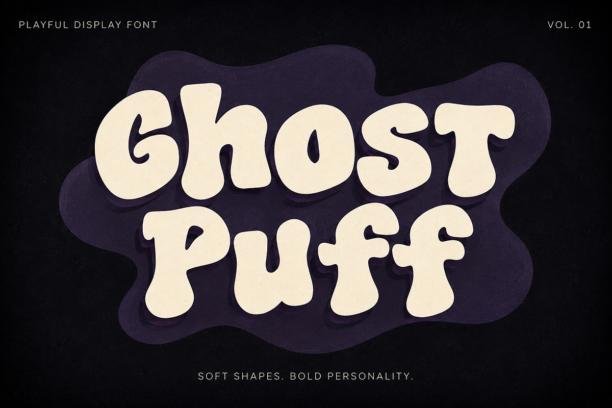 Ghost Puff, a Slab Serif Font by Wow Magic (Photo 1 of 4)