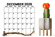 2026 Square 12x12 Large No. Calendar, a Stationery Template by Running With Foxes (Thumbnail 5 of 5)