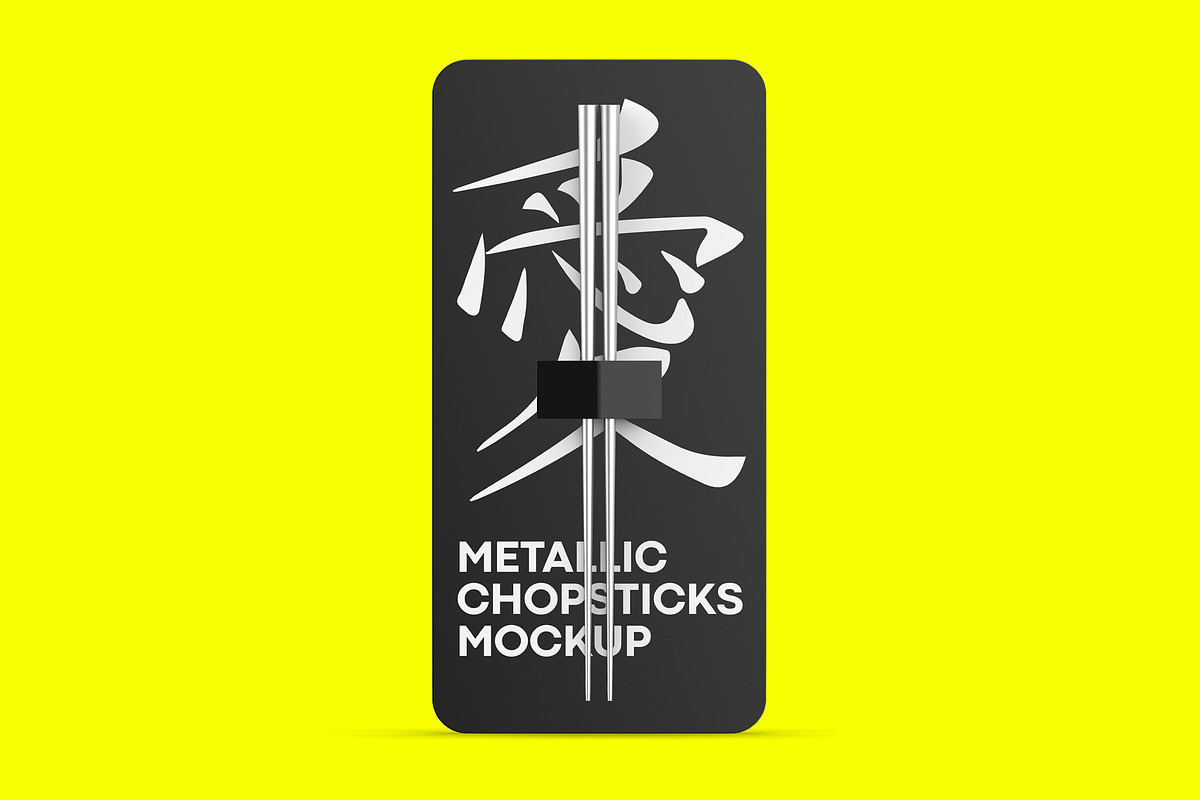 Metallic Chopstick Mockup, a Packaging Mockup by Dev.Rawat21 (Photo 3 of 3)