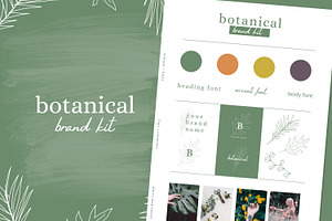 Botanical Brand Kit Logo Template