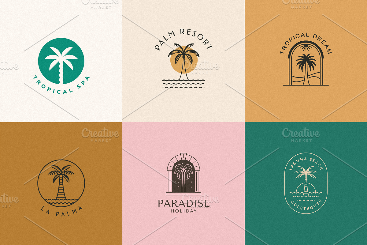 Palm logos and emblems, an Object Graphic by venimo (Photo 4 of 6)