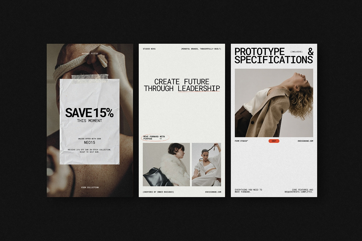 ZENO | Instagram STORIES Bundle, a Social Media Template by The Aesthetic Studio (Photo 6 of 10)