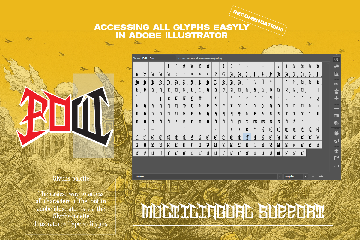 Dawnee Thrash Metal Display Font, a Font by Ronny Studio (Photo 8 of 9)