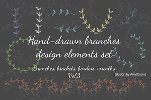 Hand-drawn Branches Set3