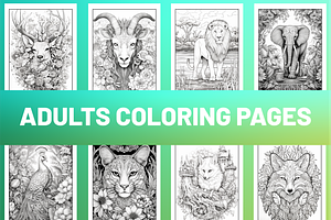 Adult Animals Coloring Pages