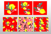 Pattern Lemons with leaves., a Background Graphic by Sweet_print (Thumbnail 4 of 4)