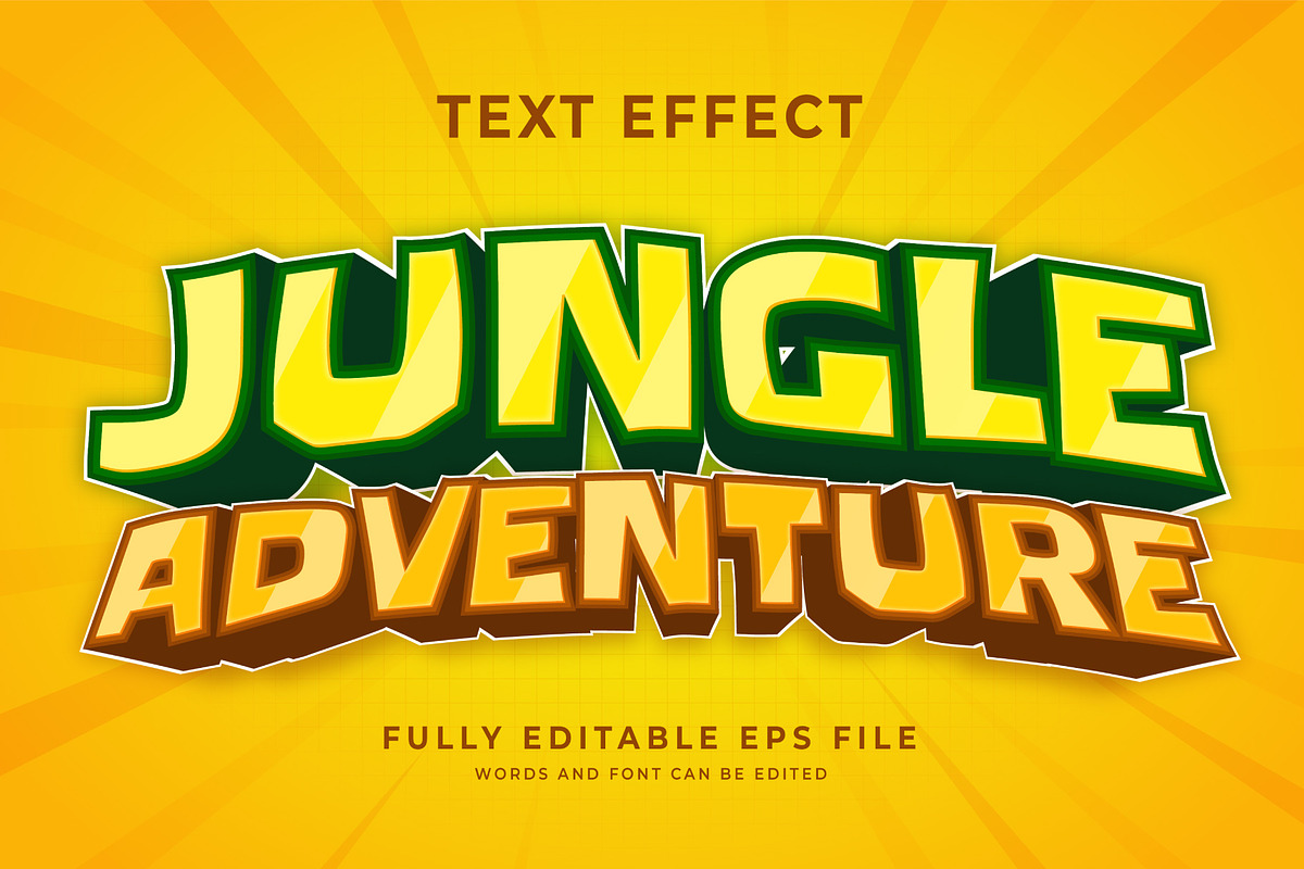 Jungle Adventure Text Effect | EPS, a Layer Style Add-On by padilah_a