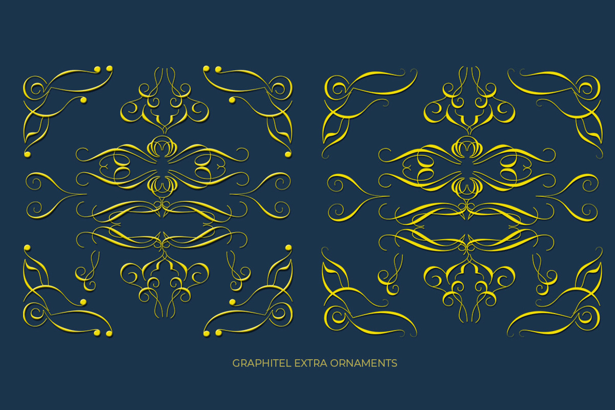 Graphitel Script + Ornaments, a Script Font by Typehill (Photo 12 of 15)
