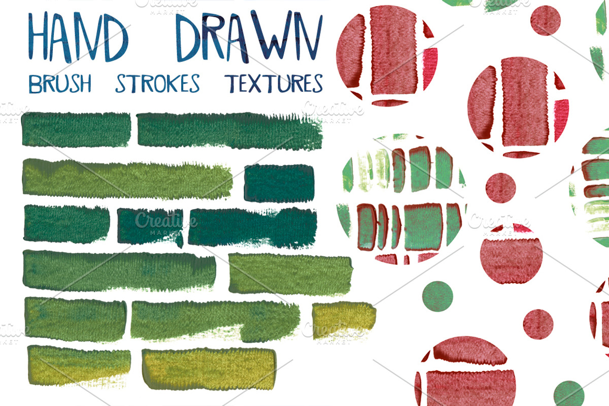 Hand drawn brush stroke textures, a Texture Graphic by Daria Maier (Photo 8 of 10)
